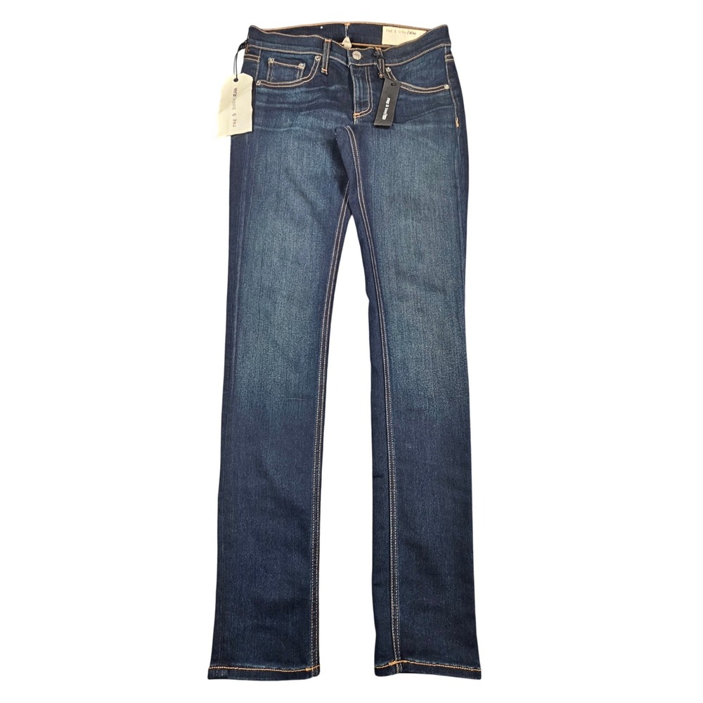 New rag & bone/JEAN Skinny Jeans Women's Size 28 Bedford Dark Indigo Stretch - Picture 2 of 14